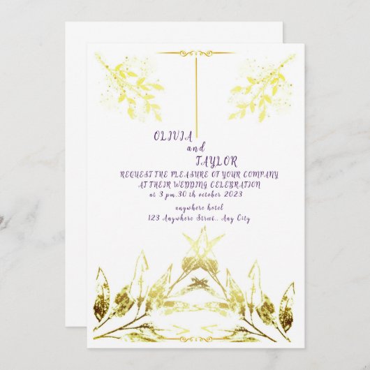 Trouw uitnodiging (Voorkant / Achterkant)