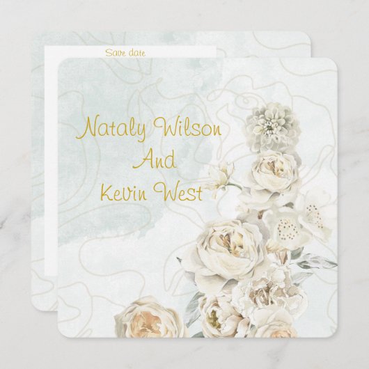 trouw uitnodiging (Voorkant / Achterkant)