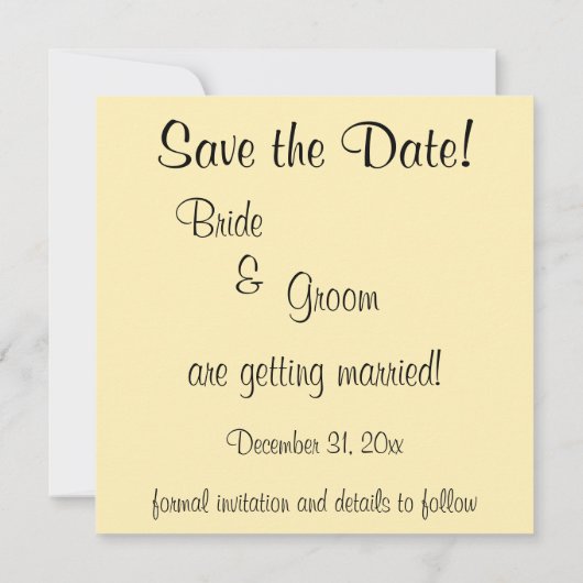 Trouw uitnodiging Art Deco Bruid Bruidegom Save th (Achterkant)