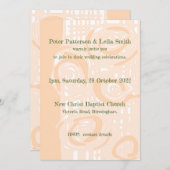 Trouw Uitnodiging Cultuur Mozaïek Bloem Roze (Voorkant / Achterkant)