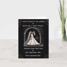 Trouw Uitnodiging Gepersonaliseerd Cartoon op Zwar