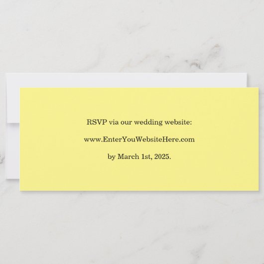 Trouw Uitnodiging (Gestileerd naar een Concertkaar (Achterkant)