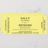 Trouw Uitnodiging (Gestileerd naar een Concertkaar (Voorkant / Achterkant)