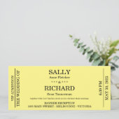 Trouw Uitnodiging (Gestileerd naar een Concertkaar (Staand voorkant)