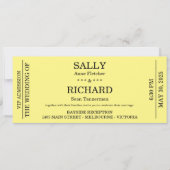 Trouw Uitnodiging (Gestileerd naar een Concertkaar (Voorkant)