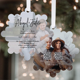 Trouw Uitnodiging Kerst Ornament Vakantiekaart
