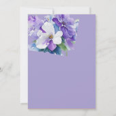 trouw uitnodiging lavendel kleur bloem (Achterkant)