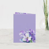 trouw uitnodiging lavendel kleur bloem (Achterkant)