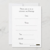 Trouw uitnodiging rol. Uitnodiging voor de bruilof (Achterkant)