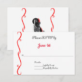 Trouw uitnodiging RSVP kaarten voor motorrijders (Voorkant / Achterkant)