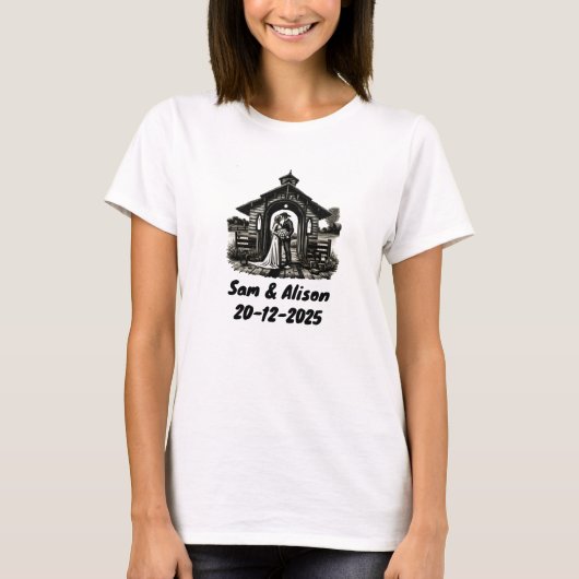 Trouw uitnodiging t-shirt (Voorkant)