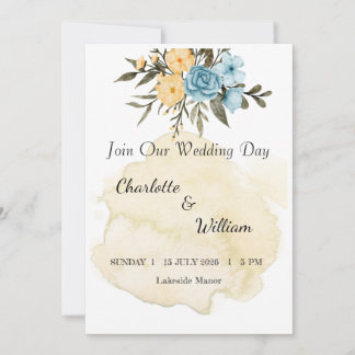 Trouw Uitnodiging Template | Elegante Moderne Trou