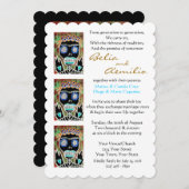 Trouw Uitnodiging Voodoo Koningin Suiker Schedel E (Voorkant / Achterkant)