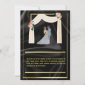 Trouw Uitnodiging Zwart Goud Alcohol Inkt (Achterkant)