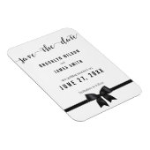 Trouw uitnodiging zwart-wit Save The Date-magneet  Magneet (Rechterzijde)