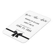 Trouw uitnodiging zwart-wit Save The Date-magneet  Magneet (Linkerzijde)