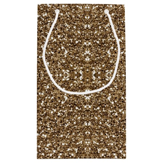 Trouw Uitnodigingen | Goud Glitter Aangepast Klein Cadeauzakje (Achterkant)