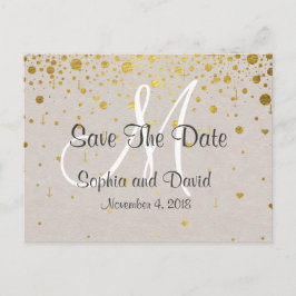 Trouw Uitnodigingen | Gouden Confetti SAVE THE DAT