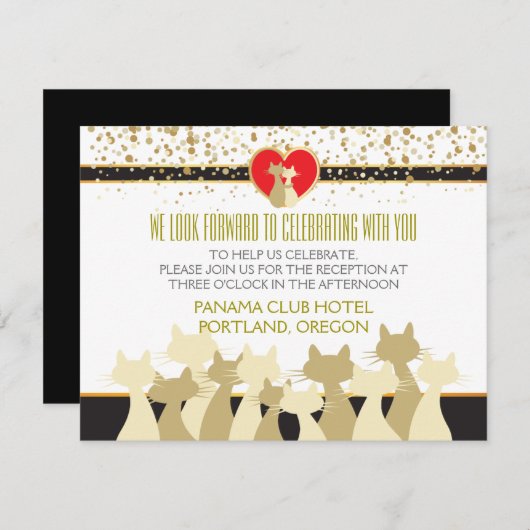 Trouw Uitnodigingen voor Koele Katers (Voorkant / Achterkant)