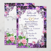 trouw uitnodigingskaart kaart (Voorkant / Achterkant)