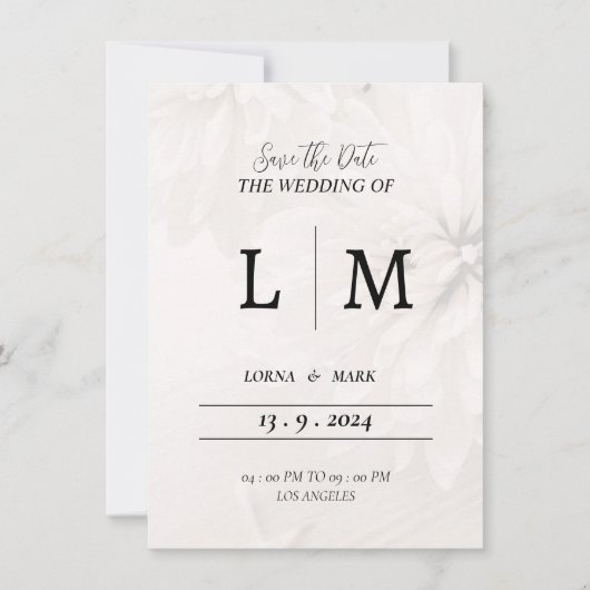 Trouw uitnodigingskaart witte envelop bedankkaart (Voorkant)