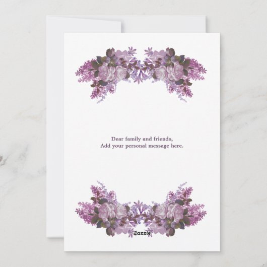 Trouw uitstel Bloemen Boeket Bewaar de Datum Feestdagenkaart (Achterkant)