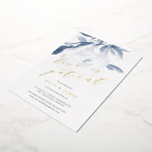 Trouw uitstel kaart met folie 'Liefde is Geduldig' (Gedraaid)