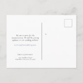 Trouw uitstel typografie Veiligheid eerst COVID Aankondigingskaart (Achterkant)