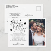 Trouw Uitstel Wijzigingsdatum Probeer Opnieuw Foto Aankondigingskaart (Voorkant / Achterkant)