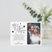 Trouw Uitstel Wijzigingsdatum Probeer Opnieuw Foto Aankondigingskaart (Staand voorkant)