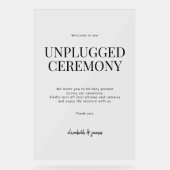 Trouw 'Unplugged'-ceremonie acrylblok Acryl Bord (Voorkant)