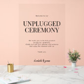 Trouw 'Unplugged'-ceremonie acrylblok Acryl Bord (Huwelijk)