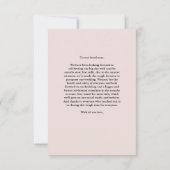 Trouw update datum wijzigen roze fotokaart (Achterkant)