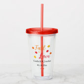 Trouw val in liefde acryl drinkbeker (Voorkant)