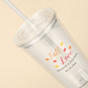 Trouw val in liefde acryl drinkbeker