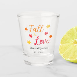 Trouw val in liefde shot glas