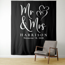 Trouw van de heer en mevrouw Black Wandkleed