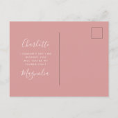 Trouw van knuffelbeer bloemenmeisje voorstel aankondigingskaart (Achterkant)