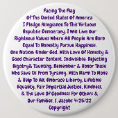 trouw van niveau 10e rang ronde button 6,0 cm (Voorkant)