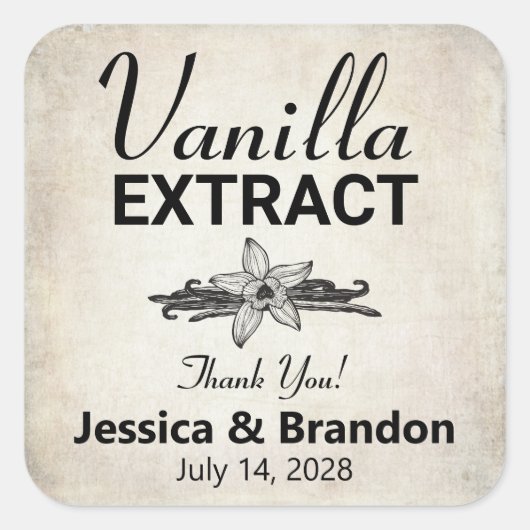 Trouw Vanilla Bean Suiker Favor label (Voorkant)
