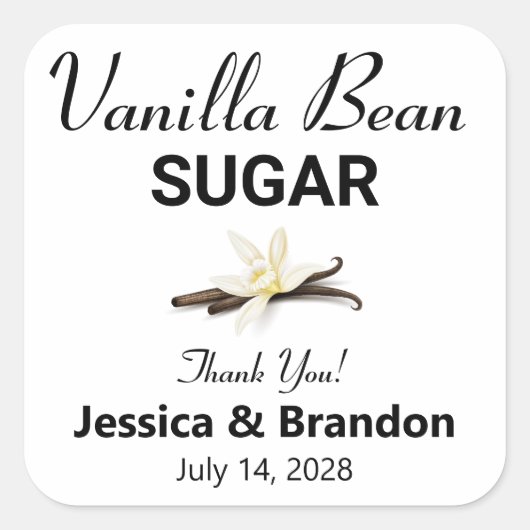 Trouw Vanilla Bean Suiker Favor label (Voorkant)