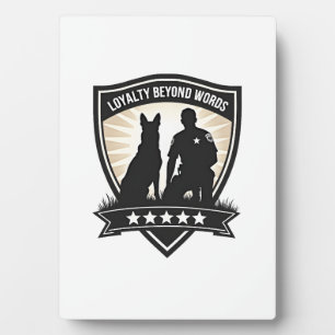 Trouw Verder Dan Woorden Vintage K9 Politie Badge  Fotoplaat