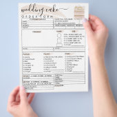 Trouw Verjaardag Bakkerij Cake Bestelformulier Flyer (Hand)