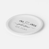 Trouw Verloofde Hart Meneer Mevrouw Persoonlijke N Papieren Bordje (Gekanteld)