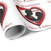 Trouw Verlovings Harten Fotolijst Maatwerk Cadeaupapier (Rol Hoek)