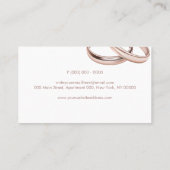 Trouw Verlovingsfeest Ring van roze goud Visitekaartje (Achterkant)