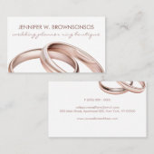 Trouw Verlovingsfeest Ring van roze goud Visitekaartje (Voorkant / Achterkant)