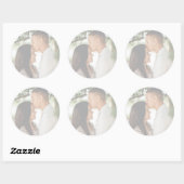 Trouw Verlovingsfoto Envelop Ronde Sticker (Vel)