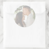 Trouw Verlovingsfoto Envelop Ronde Sticker (Tas)