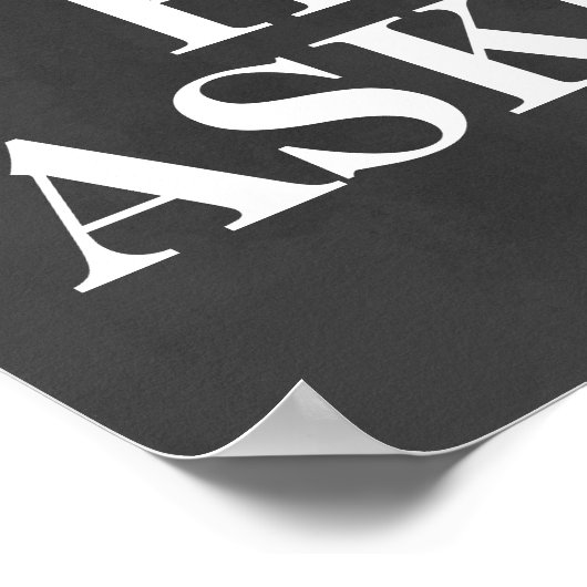 Trouw Verlovingsfoto Prop Bord Hij Heeft Gevraagd Poster (Hoek)